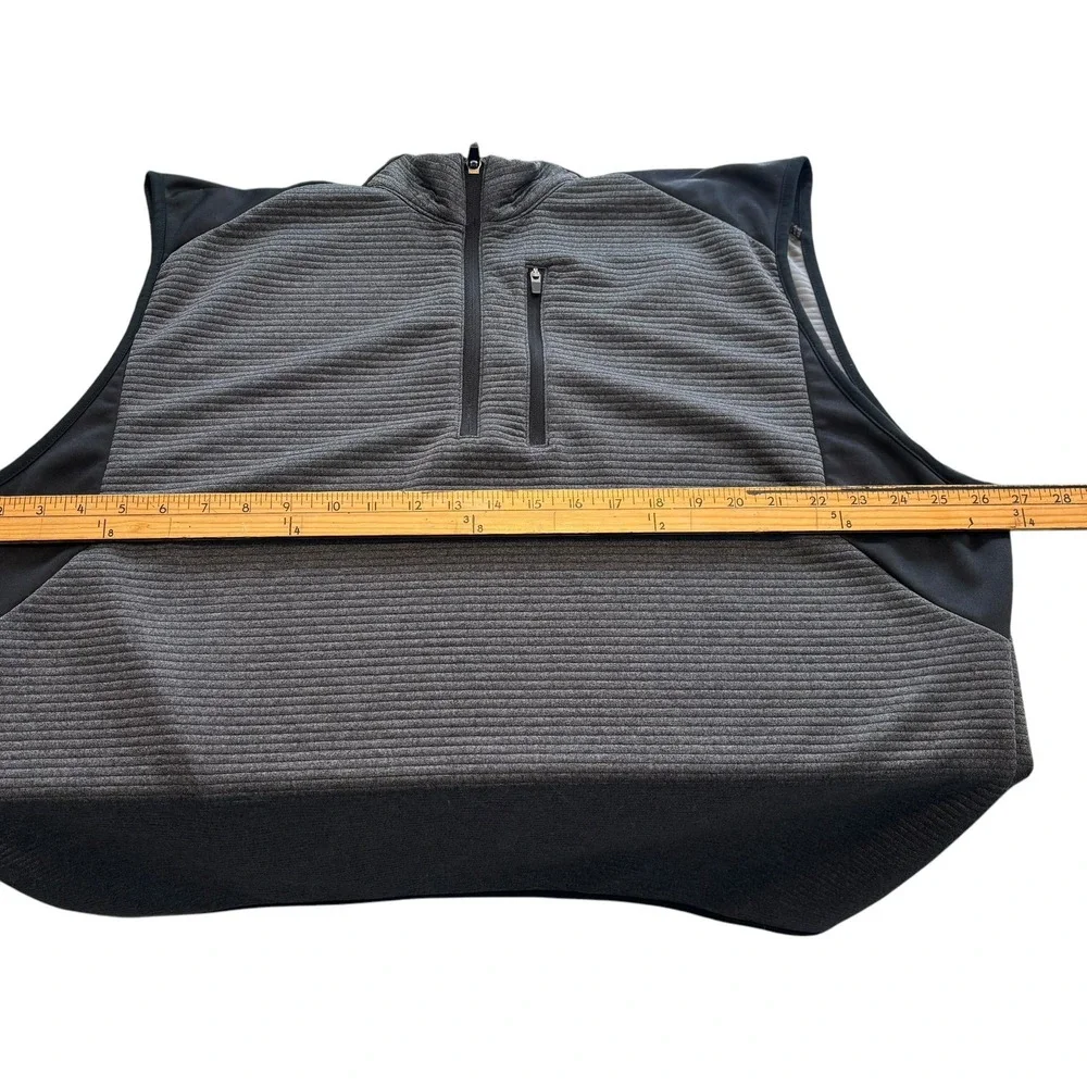 PGA Tour 2 Tone Gray Black Ottoman 1/2 zp Vest SZ XXL Golf Layering Prep Fairway